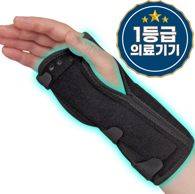 라라무브 의료용 손목보호대 반깁스 보조기, 블랙, 1개