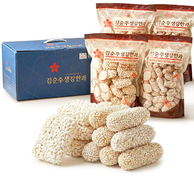 스마일청년 서산생강한과 김순주한과 선물세트 유과 산자, 1박스, 2kg