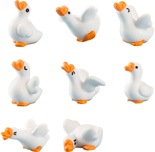 미니어처 리얼 큐티 오리 8개 세트, 1세트 8종