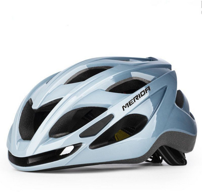 頭盔反光帶騎行自行車頭盔男款超輕裝備通風孔帽子加厚無, 1個, 湖水藍色