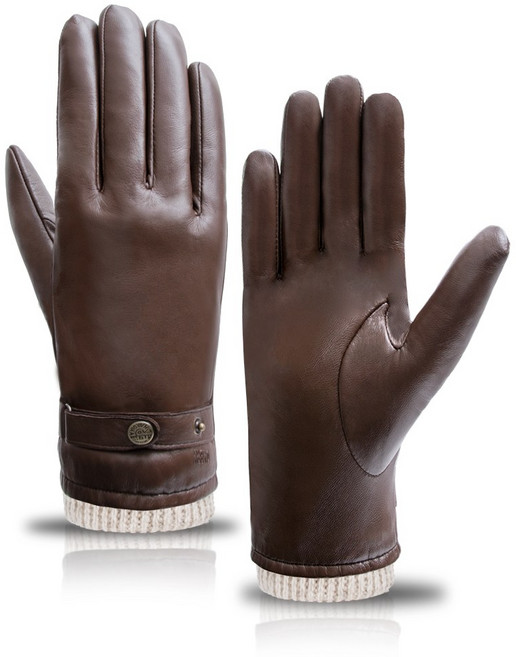 OMBRY 남자가죽장갑 남성 겨울 방한 스마트폰 터치 양가죽 방풍 방수 캐시미어 안감 보온 선물용 장갑 글러브5022