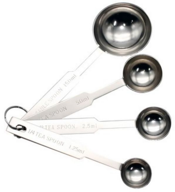 이홈베이킹 스텐 계량 스푼 4종 세트, 5개