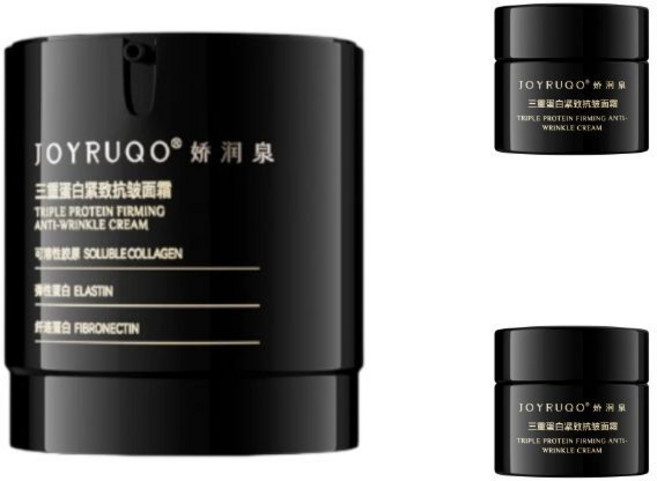 嬌潤泉 三重蛋白緊緻面霜, 1件, 三重面霜*1大+2小罐, 66g