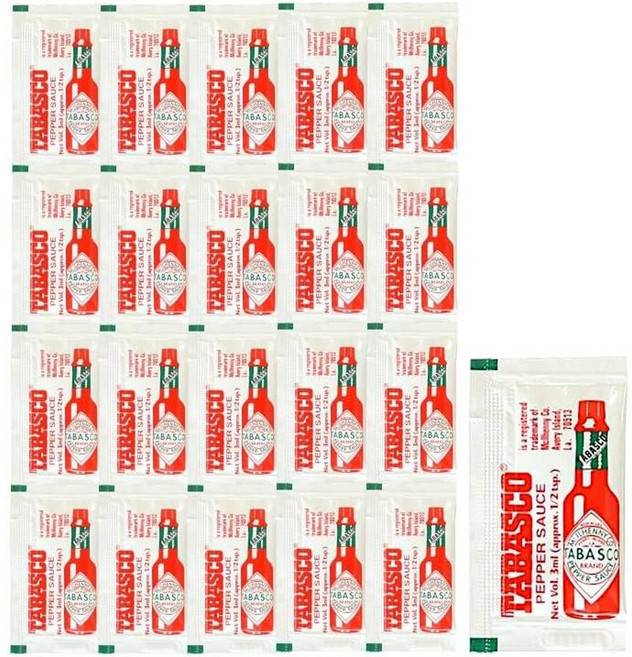 코카레야 타바스코 페퍼 미니 파우치 3ml x 20입 피자 파스타용 조미료, 사이즈, 1개