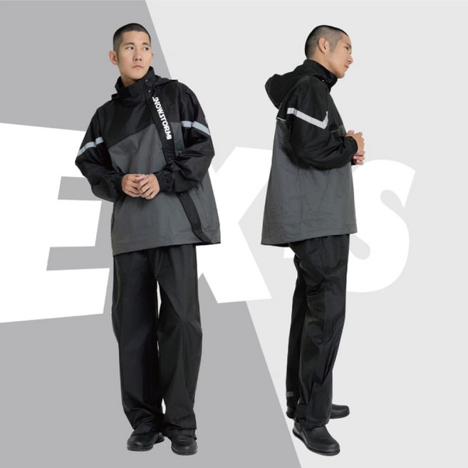 SNOWSTORMI EX-S 兩件式機能雨衣, 香檳/黑,2XL (175~180cm)