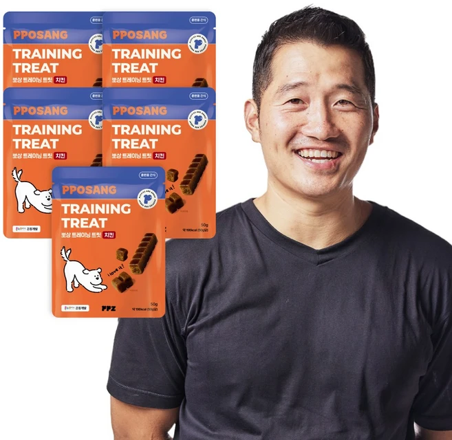 퍼피즈 강형욱 저알러지 노즈워크 강아지 간식 노즈워크 뽀상 트레이닝 트릿, 5개, 50g, 치킨 - 쿠팡