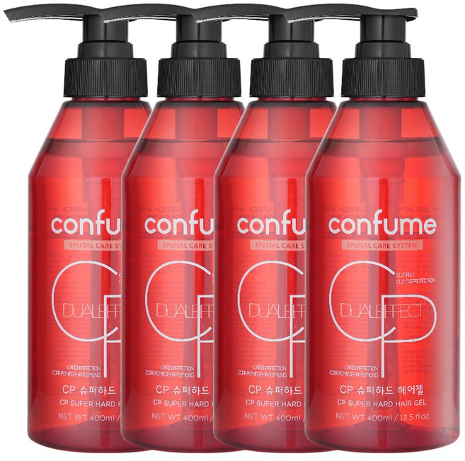 과일나라 컨퓸 슈퍼하드 헤어젤 레드, 400ml, 4개