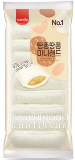 [오티삼립]탕종땅콩 미니샌드10입 200g 3봉, 3개