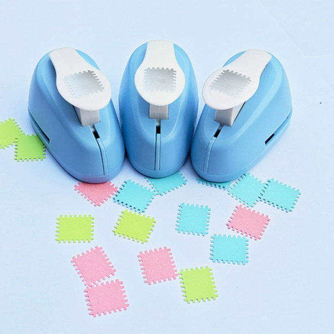 큐트미 우표 모양 펀치, 1개, (블루)MP336