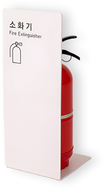 포멕스 소화기커버 소화기 가림막 거치대 받침대, 화이트, 1개