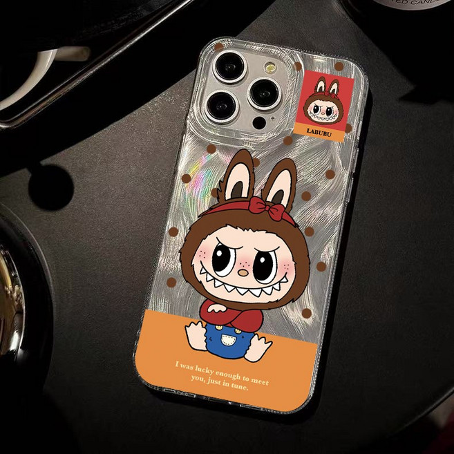 Labubu 라부부 실버 샤이닝 아이폰 갤럭시 케이스