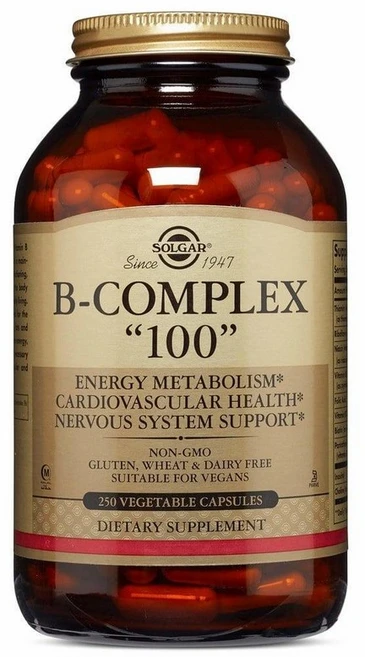 솔가 비타민B 100 콤플렉스 캡슐 Solgar B-Complex100, 250정, 1개 - 쿠팡