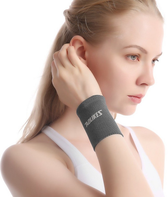 VEGA 스포츠 쿨링 손목밴드 아이스 타올형 땀흡수 운동 손목보호대 여름용, M, 그레이