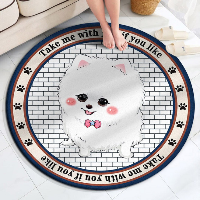 원형러그-비숑 프리제 (지름 160cm) 특대형/ 감성매트/ 국내 당일발송 신데렐라 데코