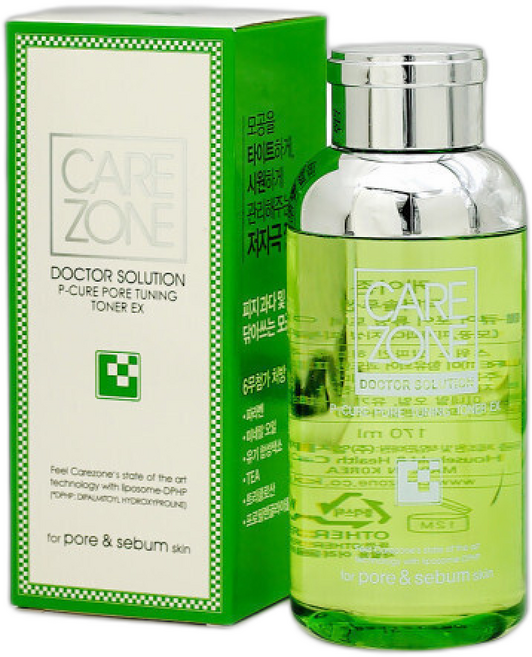 케어존 닥터솔루션 피큐어 포어 튜닝 토너 EX / 민감성 지성 피부용 / 스킨, 170ml, 1개