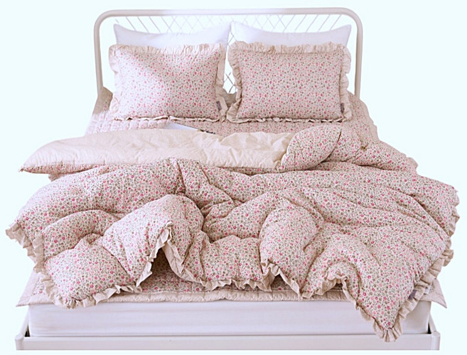 따뜻한 겨울 광목이불 순면 차렵이불 세트 SS/Q