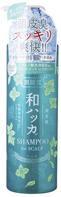 Cosmetics Roland 와 박하 샴푸 포 스칼프, 1개, 485ml