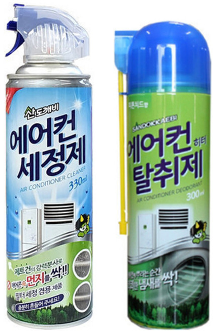 산도깨비 에어컨 청소 세트 [세정제+탈취제]세트, 1개, 330ml