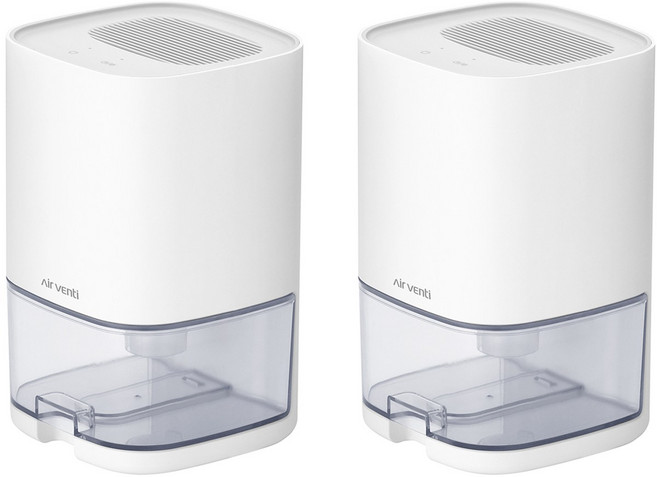 PN풍년 에어벤티 미니제습기 1L x 2대 소형제습기 화장실제습기 욕실제습기 원룸제습기 옷장제습기 드레스룸제습기 다용도실제습기 작은방제습기 습기제거 저소음제습기