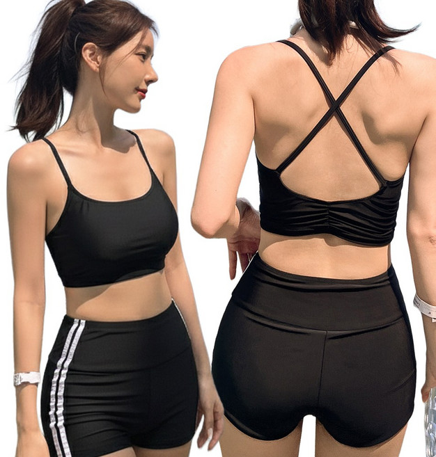 비키비키 애리얼 여성 브라탑 래쉬브라 비치 상의 스포츠 빅사이즈 래쉬가드 수영복