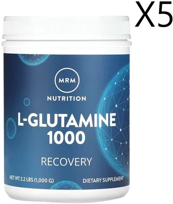 MRM 뉴트리션 L-글루타민 1000 1 000g(2.2lbs), 1kg, 5개 - 쿠팡