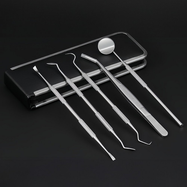 LUMIEL 반려동물 셀프 스케일링 치석제거기 5종세트, 1세트, 블랙