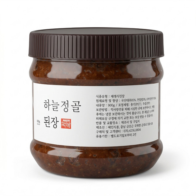 하늘정골 된장 1kg 국산 재래식 전통 구수한 집된장, 1개