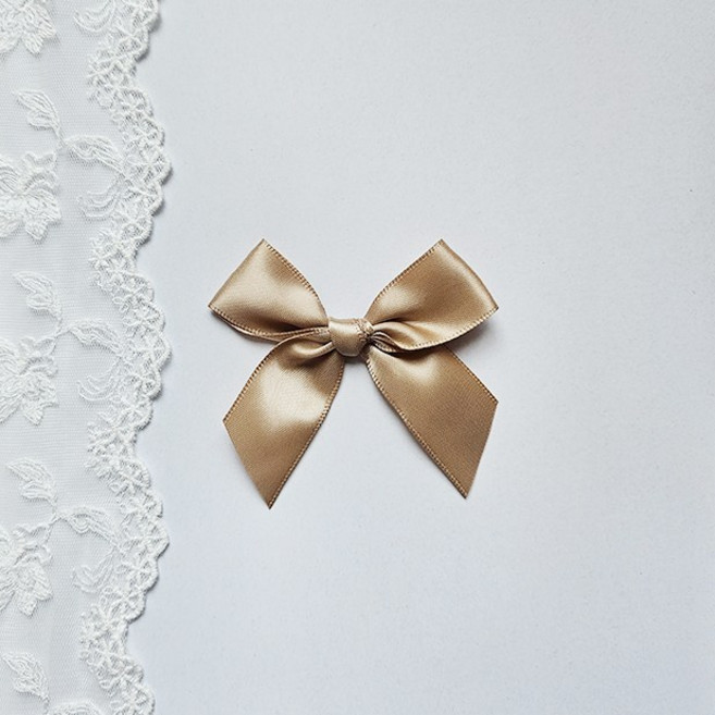 올리브파티 선물 포장 장식 공단 8cm 완성 리본 완제품, 30개, 골드