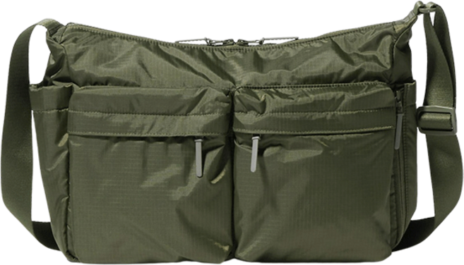 [정품보증] Uniqlo Multi Pocket Shoulder Bag Olive 유니클로 멀티 포켓 숄더백 올리브