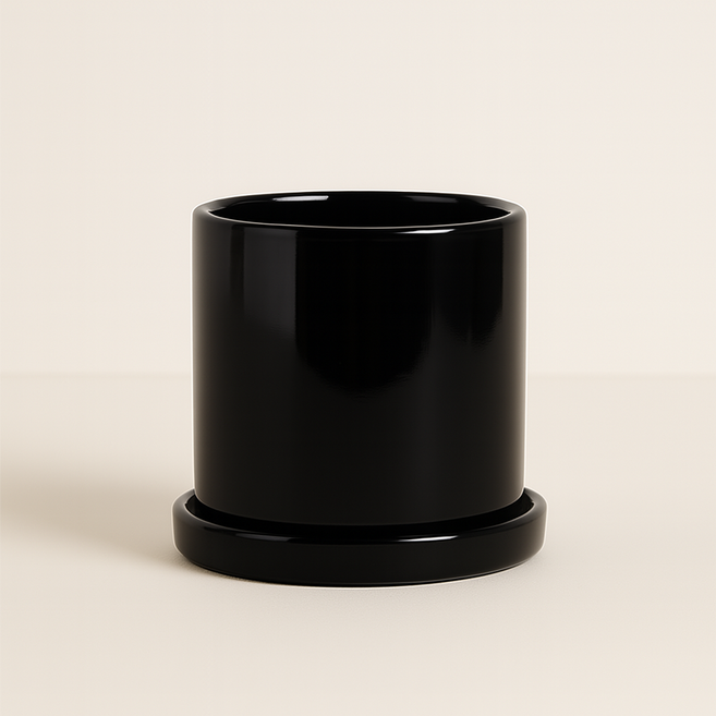 인테리어 유광화분, 1개, 블랙