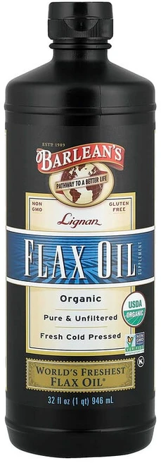 Barlean's 유기농 리그난 아마씨오일 946ml(32fl oz) BAR-00006, 946.352 ml, 1개 - 쿠팡