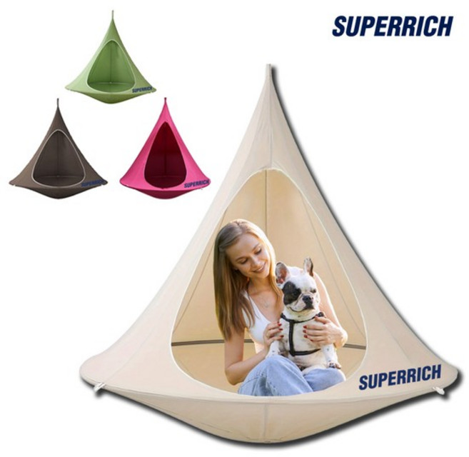 슈퍼리치 UFO 해먹그네 해먹 해먹그네세트 캠핑해먹 해먹의자 그네 해먹스탠드 해먹그네의자 가정용해먹 실내그네 해먹그네 그네해먹, 1개, UFO해먹그네 SW02-02아이보리