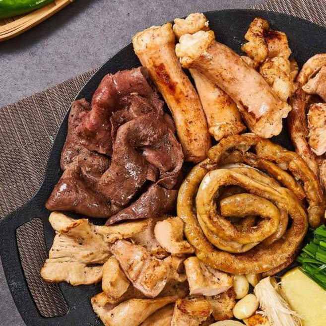 효종식탁 소곱창 모듬 구이 세트 760g (곱창/대창/막창/염통) 소스포함, 1세트