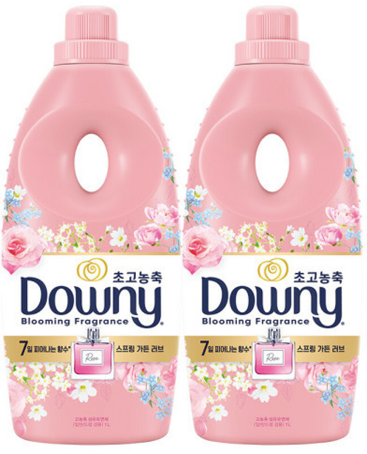 다우니 초고농축 섬유유연제 향수컬렉션 스프링가든 5성급 호텔컬렉션, 2개, 1L