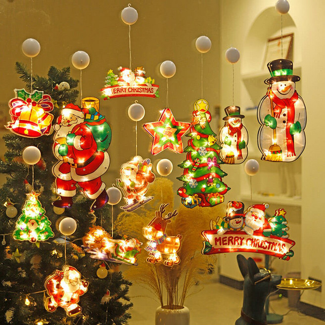 아띠꼴로 크리스마스장식 크리스마스 인테리어 무드등 트리장식 소품 유리 장식조명 15종, 별, 1개