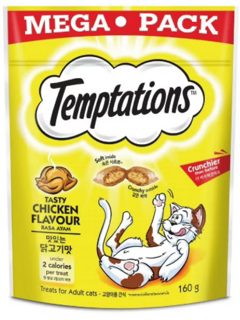 Temptations 貓咪零食, 160g, 1個, 火烤嫩雞