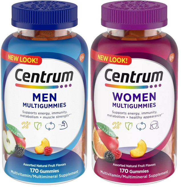 센트룸 종합 멀티비타민 여성 170구미 남성 170구미 총2통, 2개, 170정