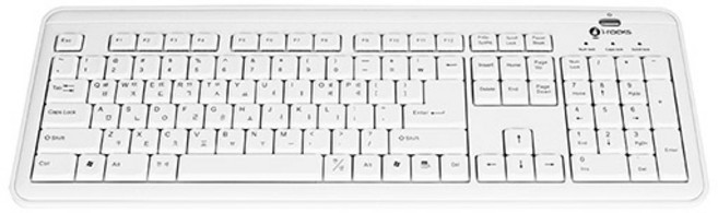 아이락스 KR-6170 X-Slim 유선 키보드 화이트 USB, 1개