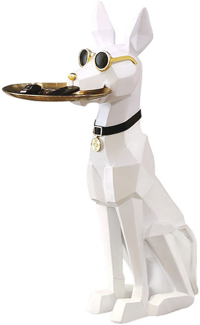 플랜와이 도베르만 프리미엄 사이드 테이블 인테리어 트레이 t21, 화이트