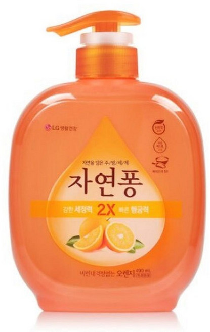 자연퐁 2X 오렌지, 490ml, 4개