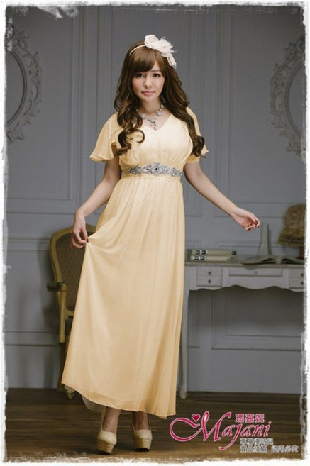 瑪嘉妮Majani 甜美氣質大尺碼小禮服 伴娘服 宴會洋裝, XXL