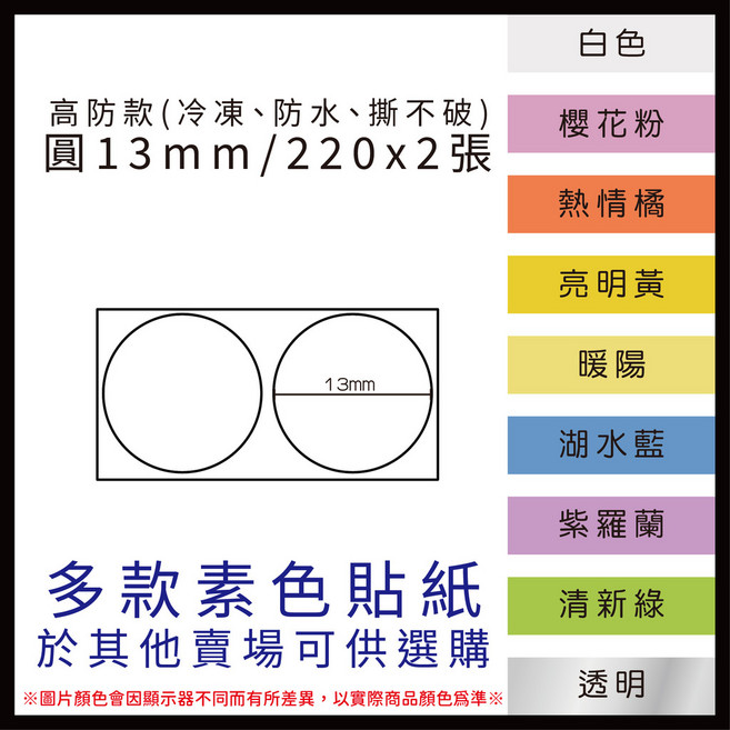 69元 捲 奈扣P21 精臣D11S 精臣B21S B1 精臣B3S 德佟P1 d11標籤紙 愛思b23, 1個, 圓形D13白色x440張 請備註條碼標籤機型號