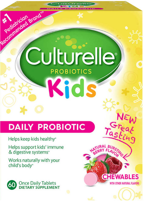 Culturelle 컬처렐 프로바이오틱스 키즈 60 츄어블 Probiotics Kids Chewables 유산균, 60정, 1개