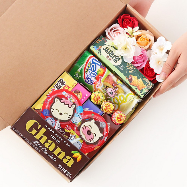 플라워 간식 선물세트(소) 초콜릿 과자 답례품 단체, 1