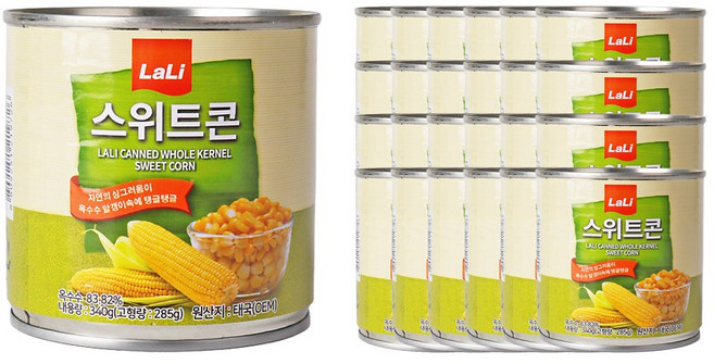 푸드올마켓_ 라리 스위트콘 340g 한박스 (340g x 24ea), 24개