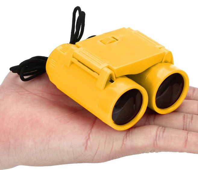 (당일발송) 이지유 어린이 쌍안경 탐구활동 망원경 미니 옐로우, 1개