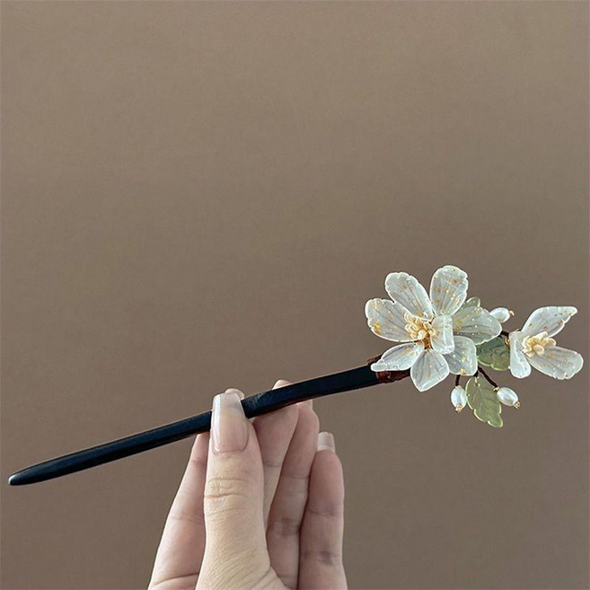 玉蘭花髮簪 旗袍配飾 丸子頭盤髮髮飾