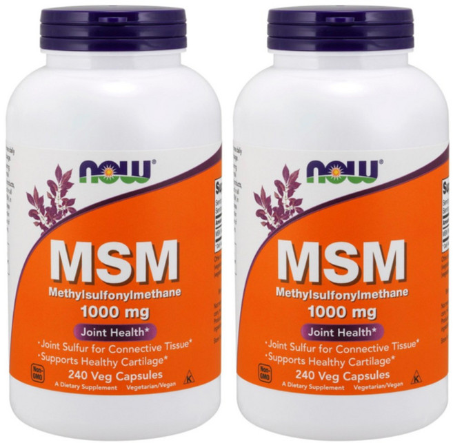NOW Foods MSM素食膠囊 1000mg, 240顆, 2罐