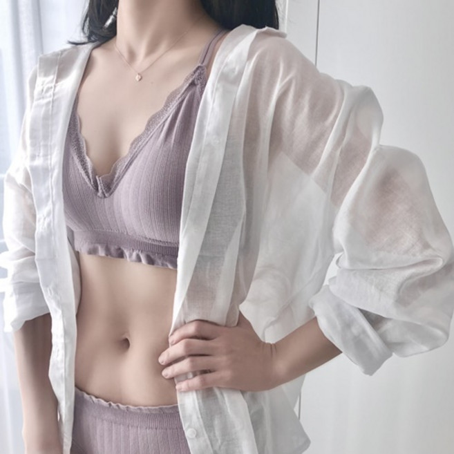 안이븐 모달 레이스 브라 팬티 세트