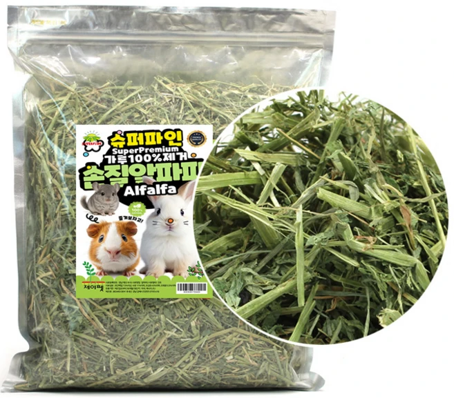 제이펫 슈퍼파인 슈퍼프리미엄 손질 알파파 spet 각종 사은품이 수두룩~~~! 건초, 1개, 500g - 쿠팡